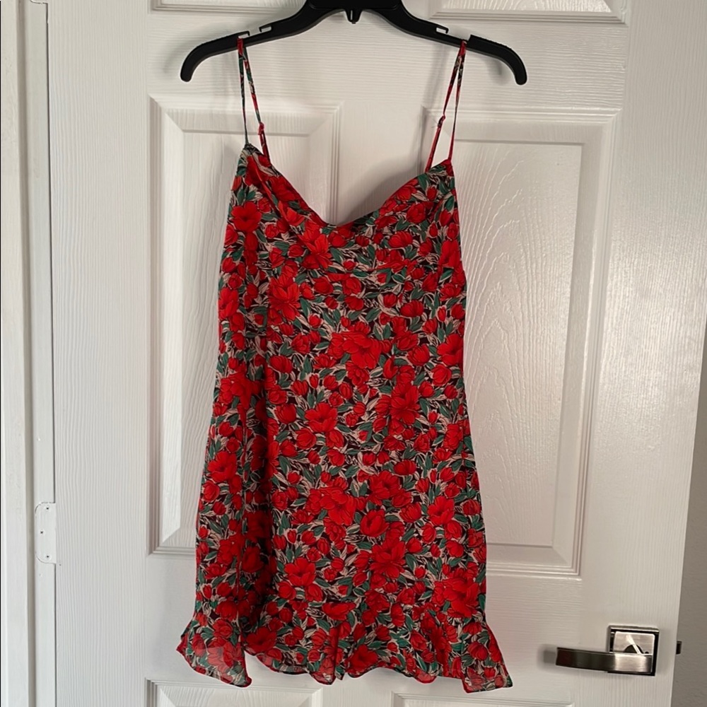 Superdown spaghetti strap floral mini dress